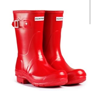 Short Red Hunter Rainboots